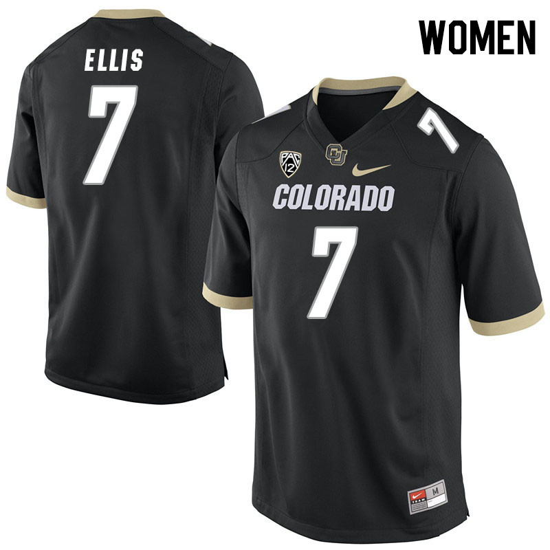 Women #7 Jaylen Ellis Colorado Buffaloes College Football Jerseys Stitched Sale-Black - Click Image to Close